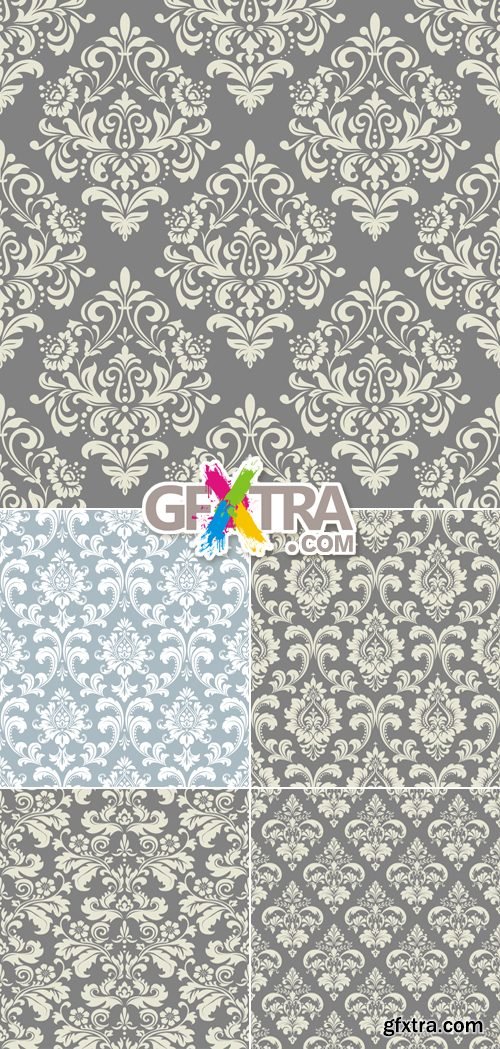 Vintage Floral Patterns Vector 5