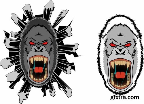 Collection of vector image yeti Snow man bigfoot cartoon 25 EPS