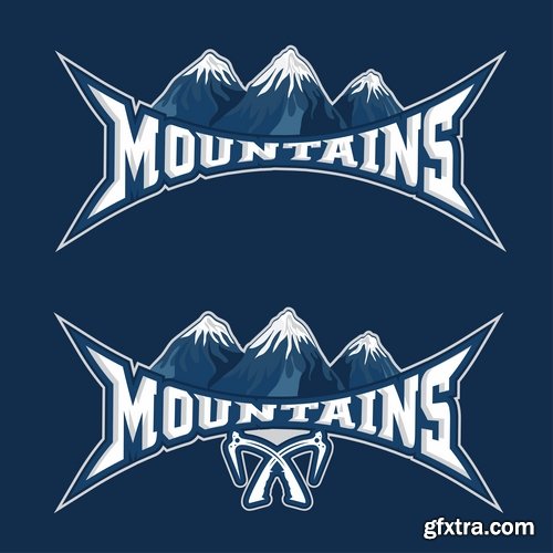 Collection of vector image mountain mountains nepal a background 25 EPS