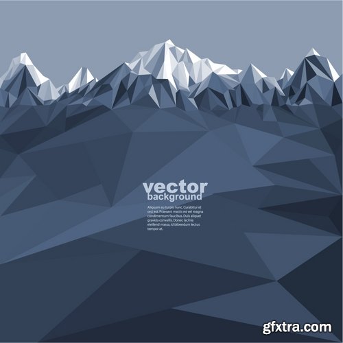 Collection of vector image mountain mountains nepal a background 25 EPS