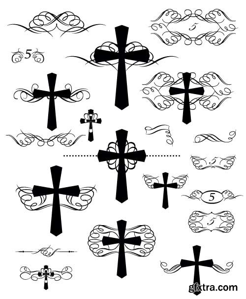 Tattoo element vector, 15 x EPS