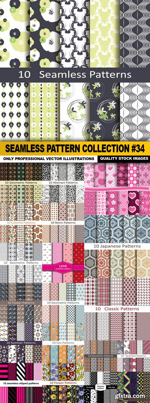 Seamless Pattern Collection #34 - 20 Vector