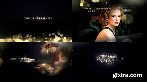 Videohive Gold Particle and Memories Typography 6697418