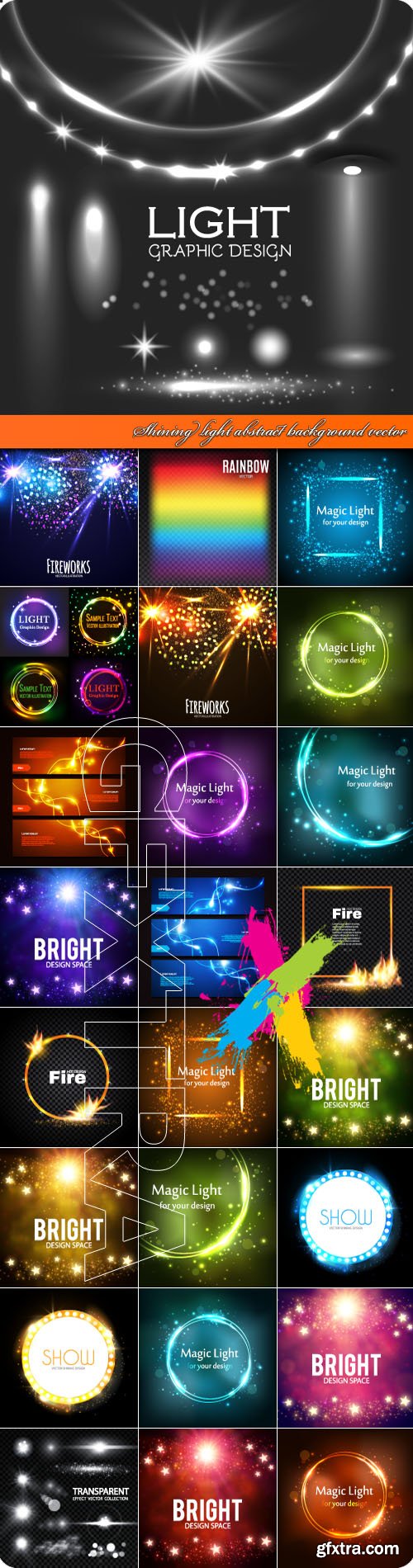 Shining light abstract background vector