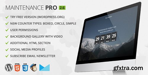 CodeCanyon - Maintenance PRO v2.6 - WordPress plugin - 2781350