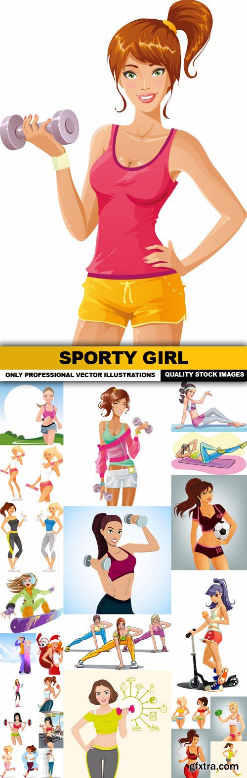 Sporty Girl - 25 Vector