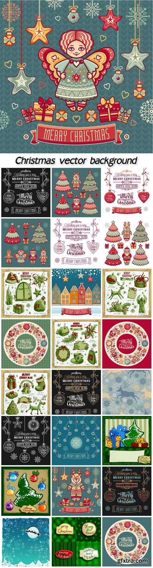 Vintage Christmas vector