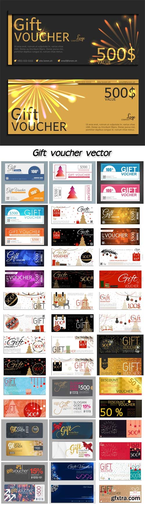 Gift voucher vector