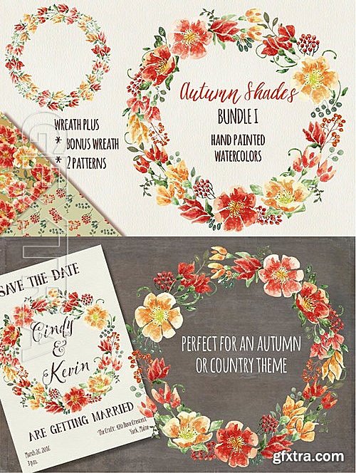 CM - Watercolors Autumn shades bundle I 479993