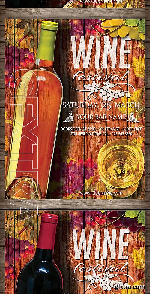 CM - Wine Festival Poster Flyer Mockup 479627