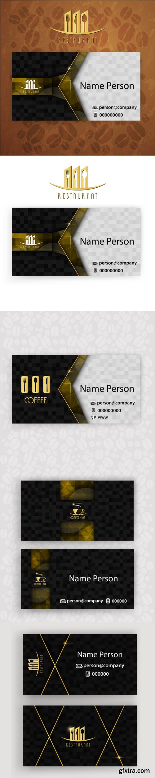 Restaurant card presentation - Vectors A000037