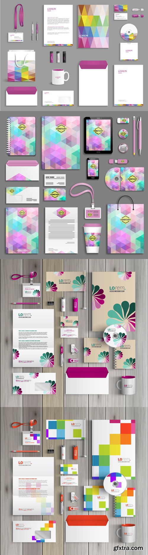 Corporate identity templates - Vectors A000032