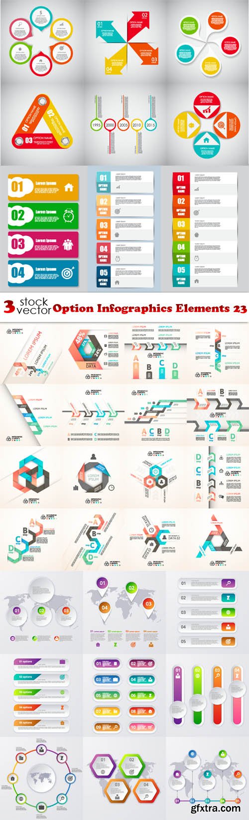 Vectors - Option Infographics Elements 23