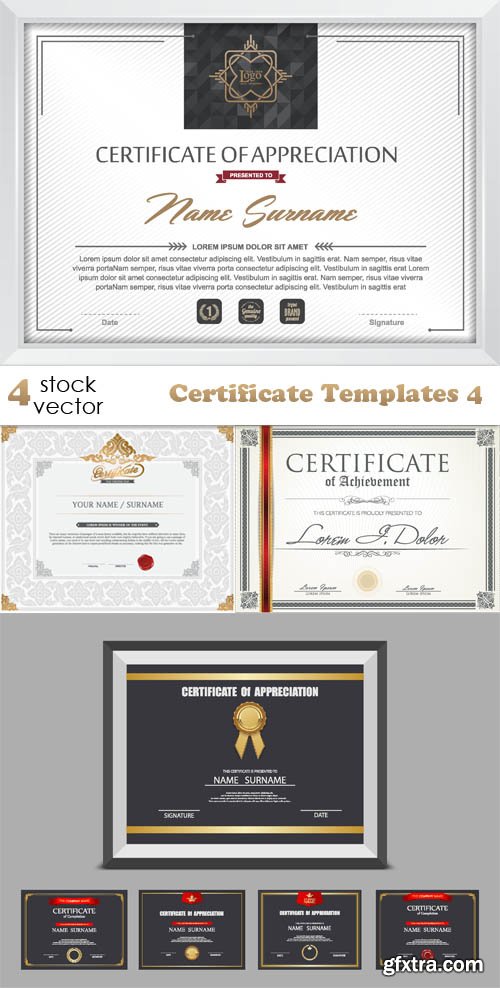 Vectors - Certificate Templates 4