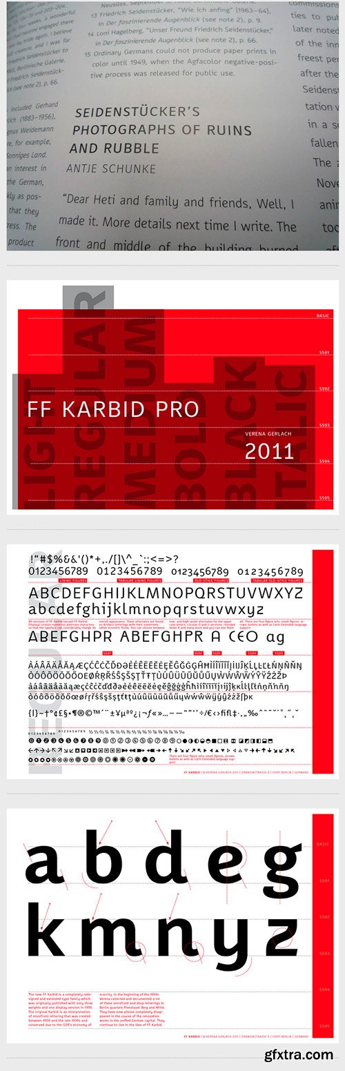 FF Karbid Superfamily: Karbid Pro, Display Pro, Slab Pro, Text Pro