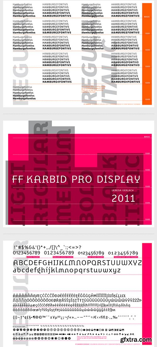 FF Karbid Superfamily: Karbid Pro, Display Pro, Slab Pro, Text Pro