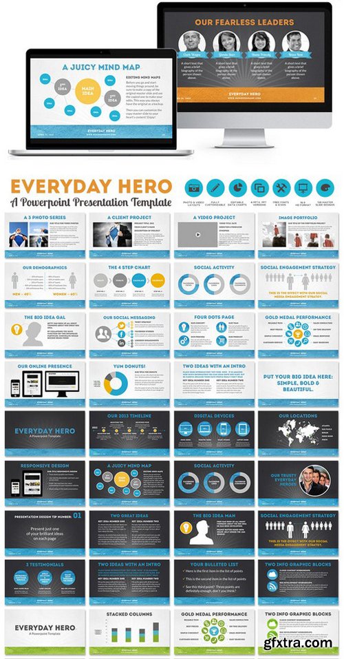 CM - Everyday Hero Powerpoint HD Template 478498