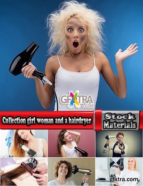 Collection girl woman and a hairdryer 25 HQ Jpeg