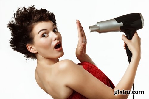 Collection girl woman and a hairdryer 25 HQ Jpeg