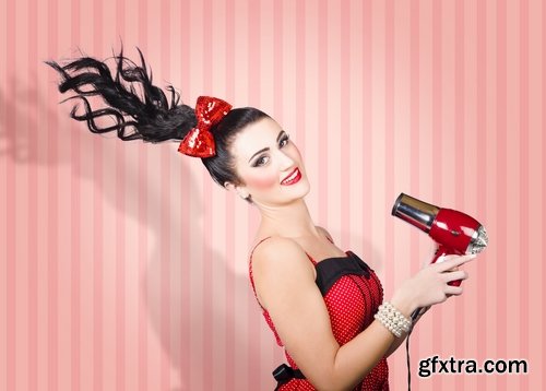 Collection girl woman and a hairdryer 25 HQ Jpeg