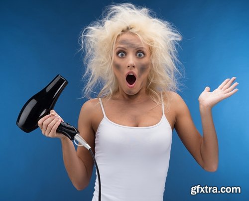 Collection girl woman and a hairdryer 25 HQ Jpeg