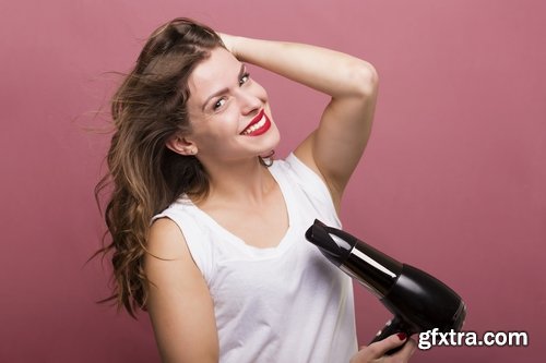 Collection girl woman and a hairdryer 25 HQ Jpeg