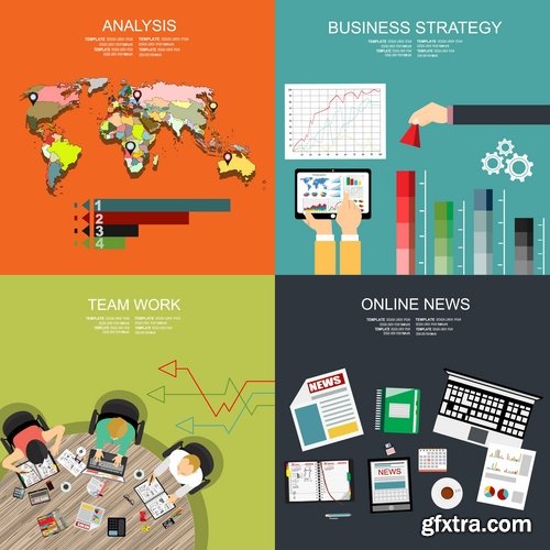 Collection of vector image businessman business infographics 25 EPS