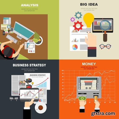 Collection of vector image businessman business infographics 25 EPS