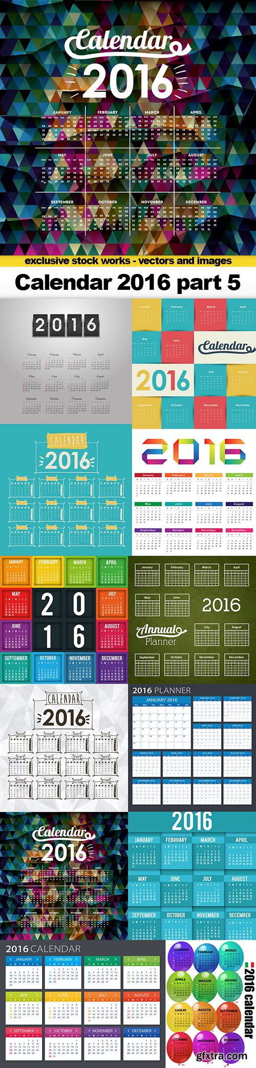 Calendar 2016 part 5 - 12xEPS