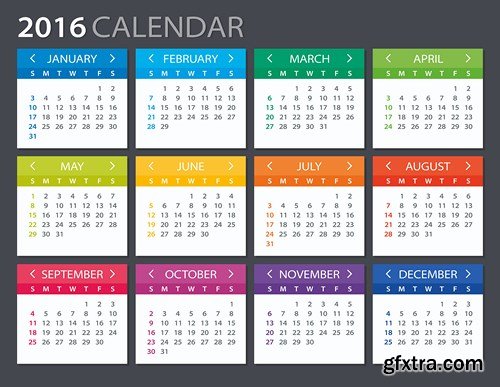 Calendar 2016 part 5 - 12xEPS