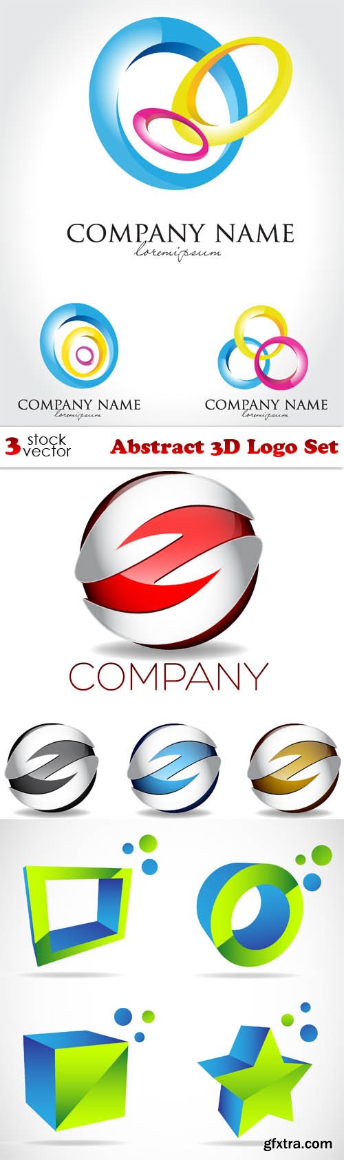 Vectors - Abstract 3D Logo Set