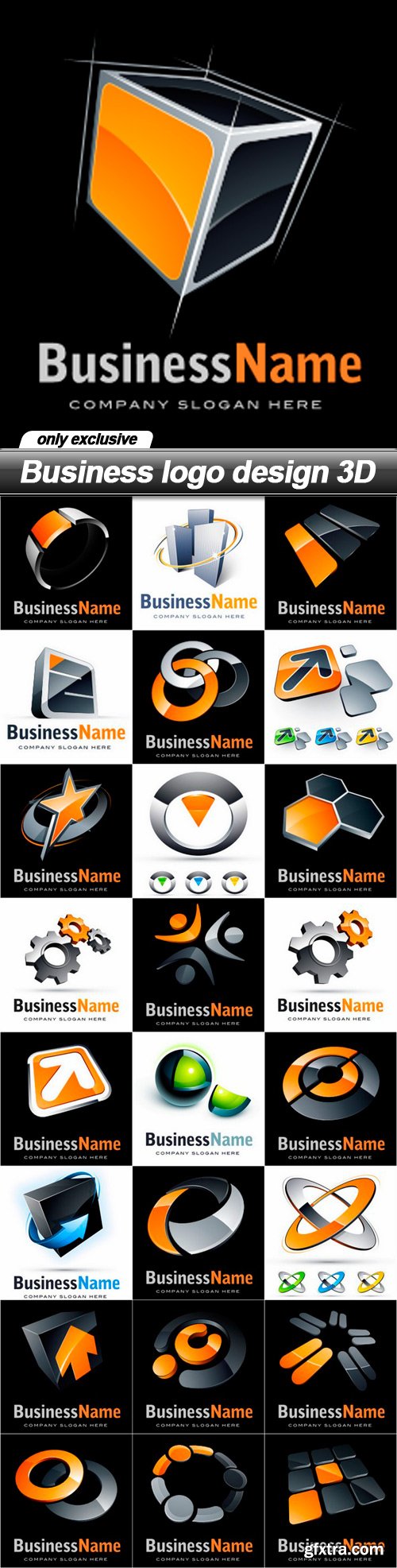 Business logo design 3D - 25 EPS