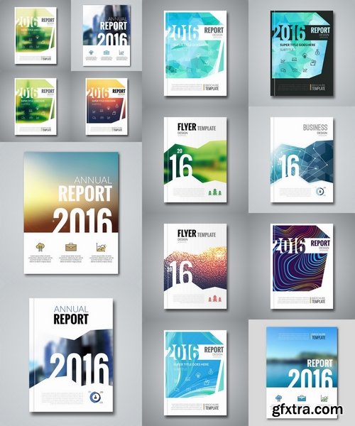 Collection of vector image flyer banner poster 2016 21 EPS