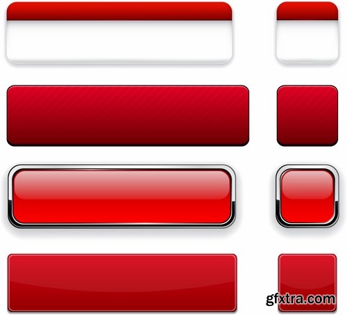 Collection of vector web button picture element design 25 EPS