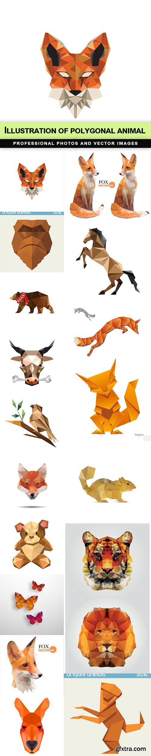 Illustration of polygonal animal