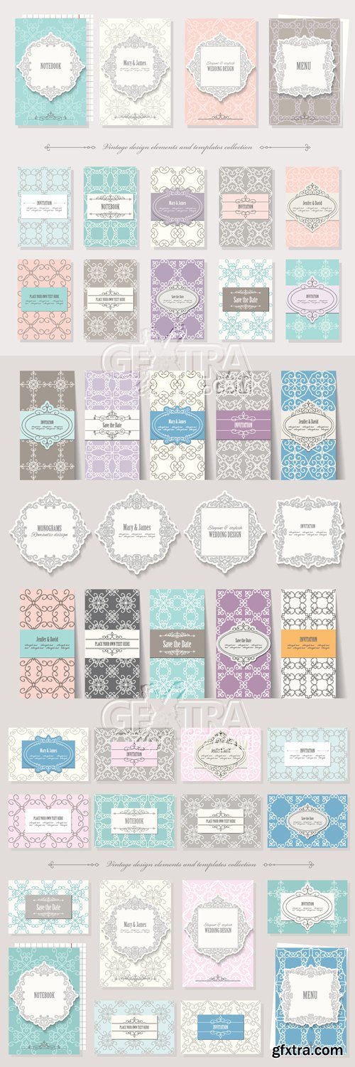 Wedding Invitation Cards Vector 4