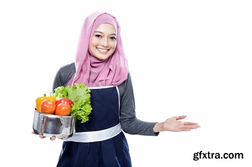 Collection chef girl woman with a frying pan 25 HQ Jpeg