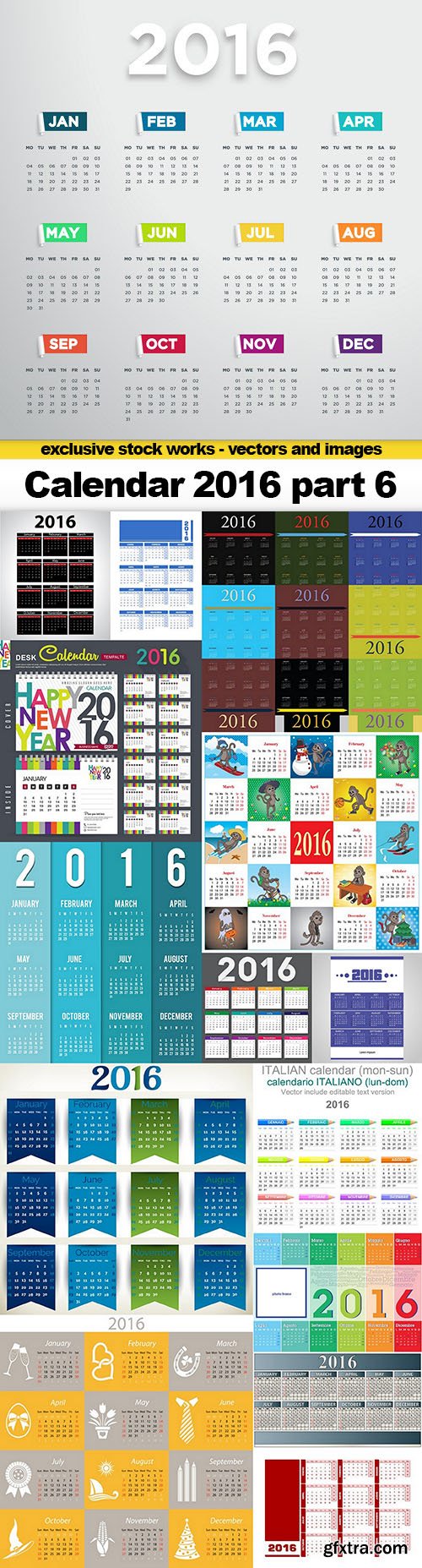 Calendar 2016 part 6 - 15xEPS