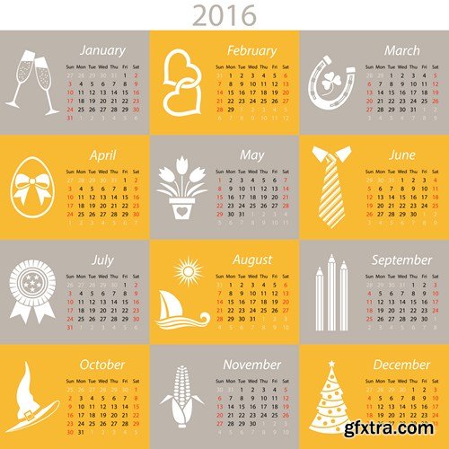 Calendar 2016 part 6 - 15xEPS