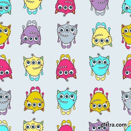 Children Seamless Patterns - 10x EPS