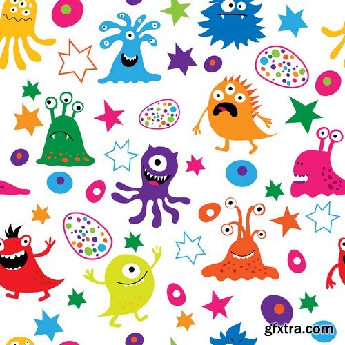 Children Seamless Patterns - 10x EPS