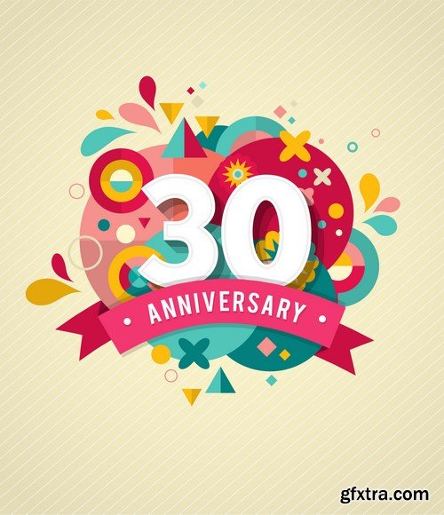 Vector Anniversary Templates - 25x EPS