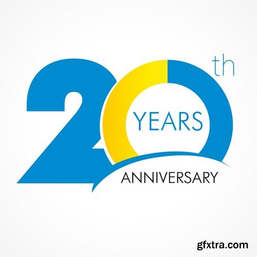 Vector Anniversary Templates - 25x EPS