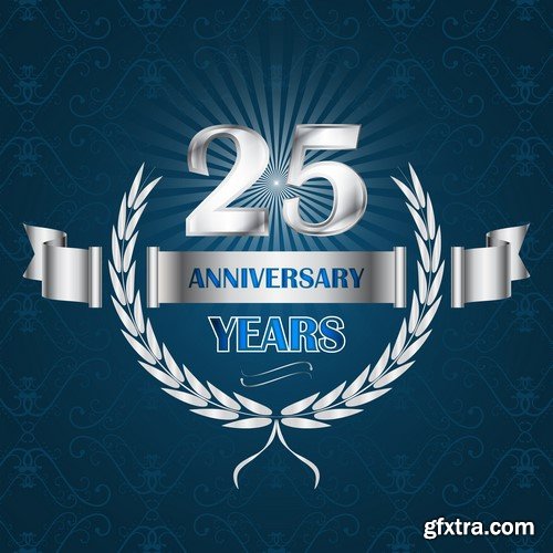 Vector Anniversary Templates - 25x EPS