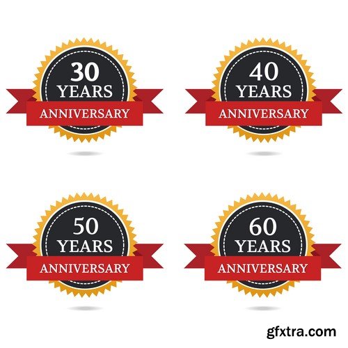 Vector Anniversary Templates - 25x EPS