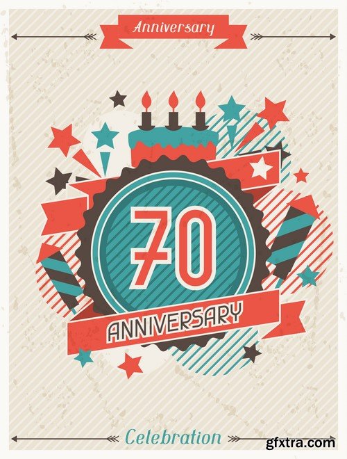 Vector Anniversary Templates - 25x EPS