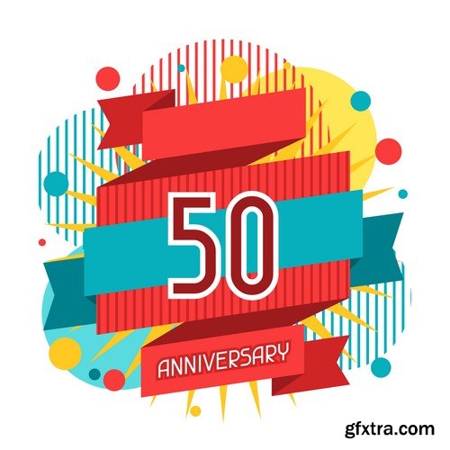 Vector Anniversary Templates - 25x EPS