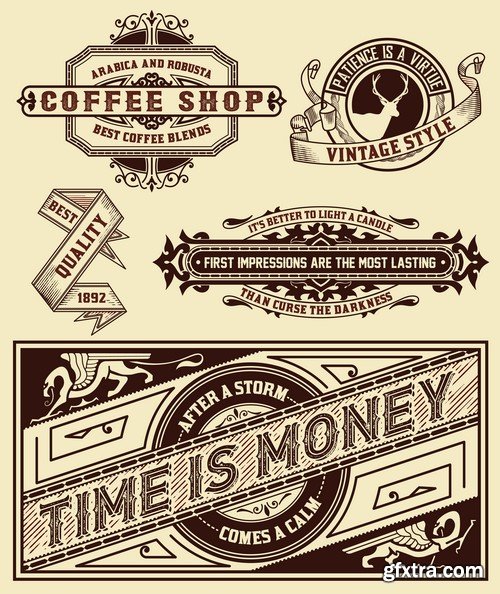 Vintage Design Elements - 35x EPS