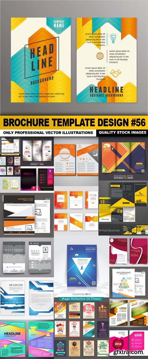 Brochure Template Design #56 - 20 Vector