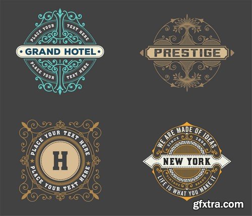 Vintage Design Elements - 35x EPS